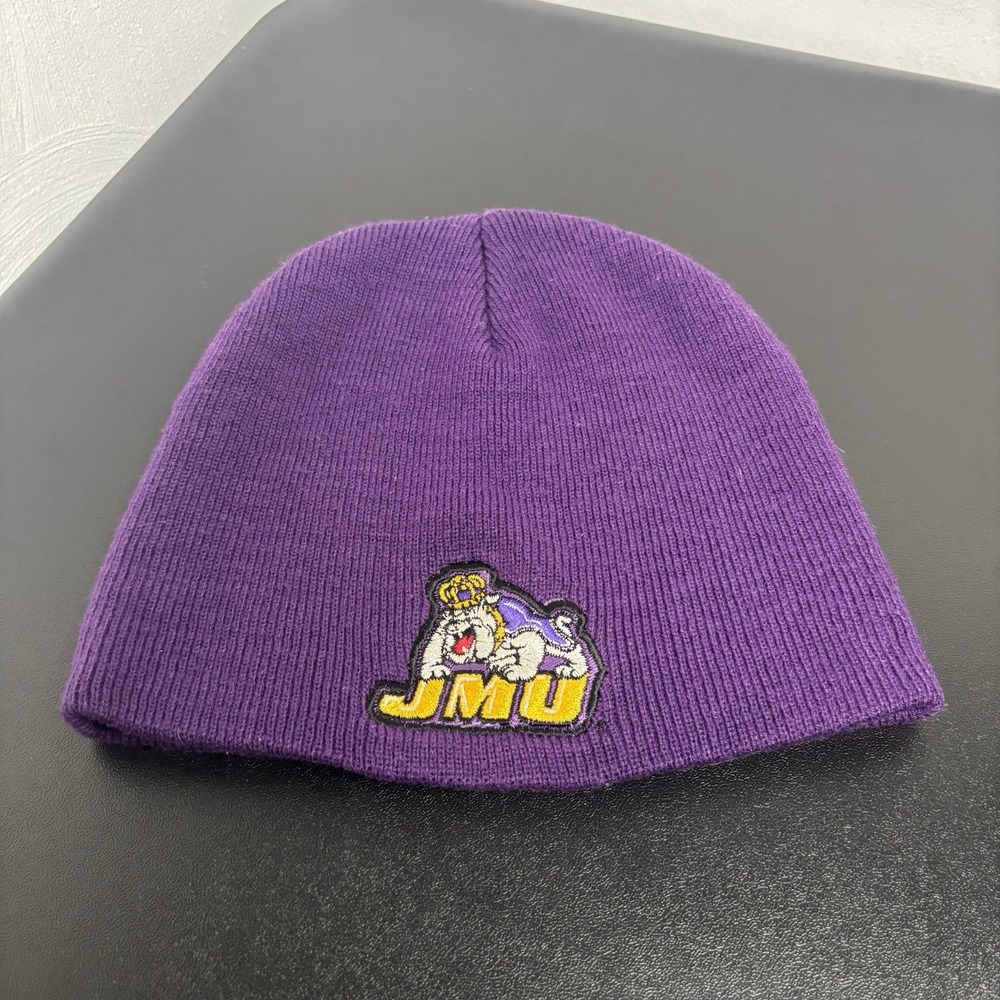 JMU Dukes Purple Beanie Hat Unisex One Size James Madison‎ University Duke Dog